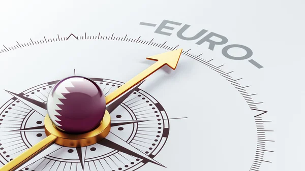 Euro-Konzept von Katar — Stockfoto