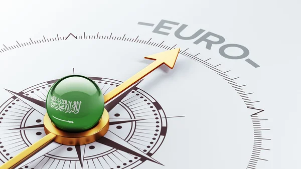 Arabia Saudita Euro Concepto — Foto de Stock