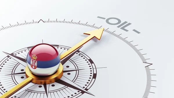 Conceito de petróleo da Sérvia — Fotografia de Stock