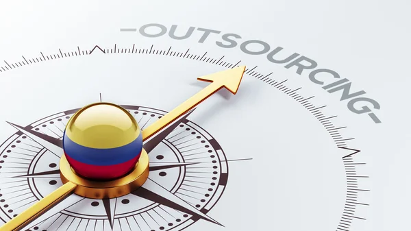 Concepto de Outsourcing Colombia —  Fotos de Stock