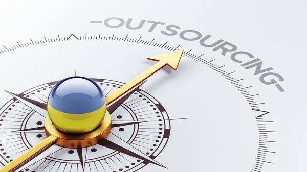 Ukraina Outsourcing Concep — Zdjęcie stockowe