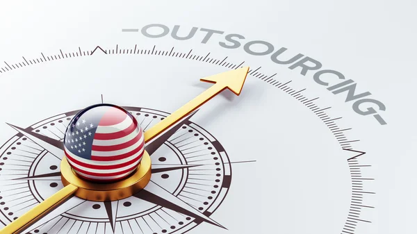 Estados Unidos Outsourcing Concep — Foto de Stock