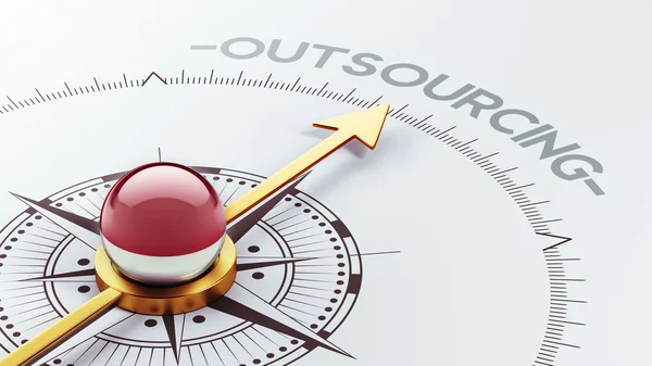 Concep di Outsourcing Indonesia — Foto Stock