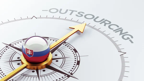 Slovakien Outsourcing begreppsmässigt — Stockfoto