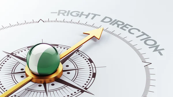 Nigeria Right Direction Concept — Stock Photo, Image