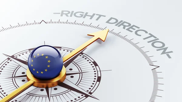 Europeiska unionen rätt riktning koncept — Stockfoto