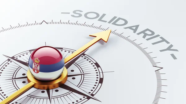 Концепция солидарности Сербии — стоковое фото
