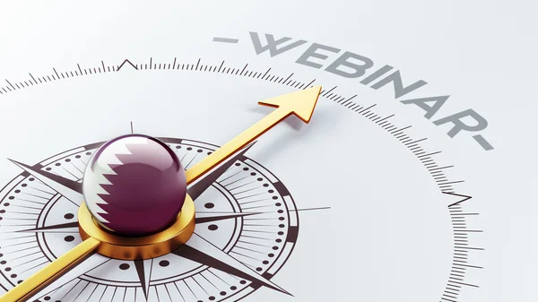 Qatar Webinar Concept — Stock Photo, Image