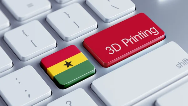 Ghana Concetto di stampa 3d — Foto Stock