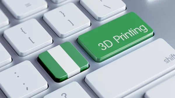 Nigeria koncepcja druku 3d — Zdjęcie stockowe