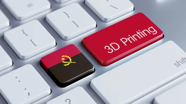 Angola 3D-afdrukken concept — Stockfoto
