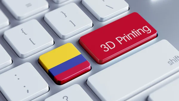哥伦比亚 3d 印刷的概念 — 图库照片