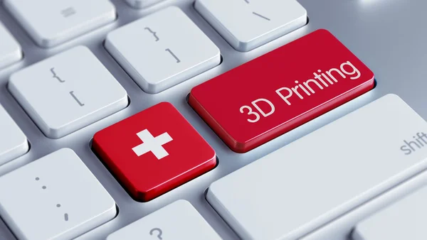 Szwajcaria koncepcja druku 3d — Zdjęcie stockowe