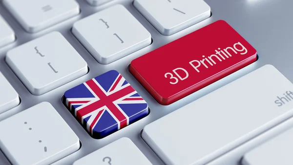 Reino Unido 3d concepto de impresión — Foto de Stock