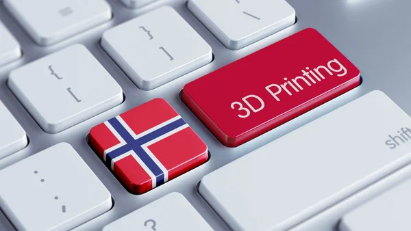 नॉर्वे 3 डी प्रिंटिंग अवधारणा — स्टॉक फ़ोटो, इमेज