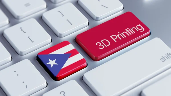 Concepto de impresión 3d de Puerto Rico —  Fotos de Stock