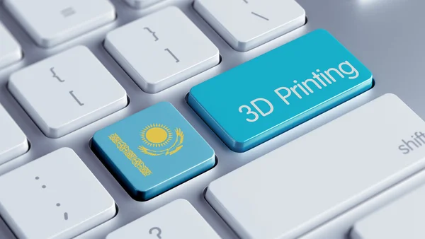 Conceito de impressão 3D do Cazaquistão — Fotografia de Stock