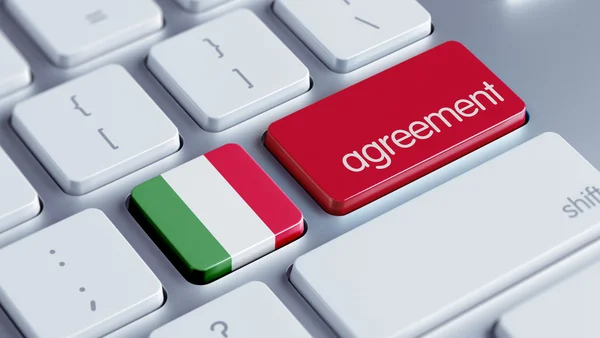 Italië overeenkomst concept — Stockfoto