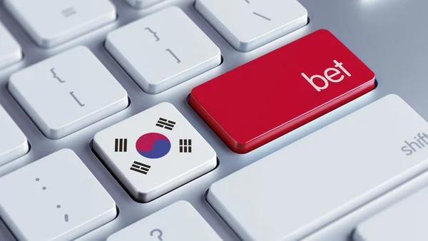 Conceito de teclado da Coreia do Sul — Fotografia de Stock