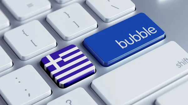 Koncepcja "Bubble" Grecja — Zdjęcie stockowe