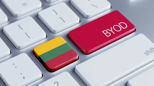 Koncepcja Byod Litwa — Zdjęcie stockowe