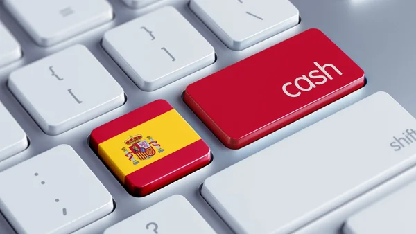 Spanisches Cash-Konzept — Stockfoto