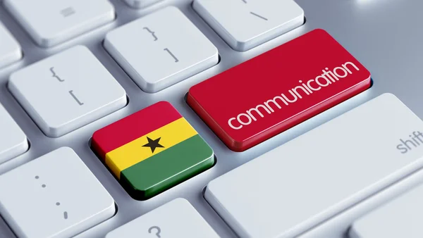 Ghana mededeling Concep — Stockfoto