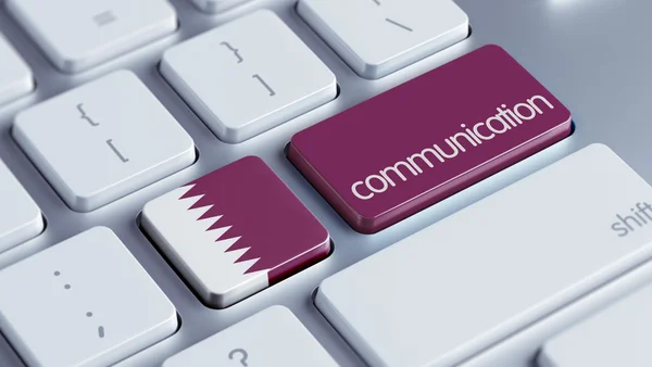 Qatar mededeling Concep — Stockfoto