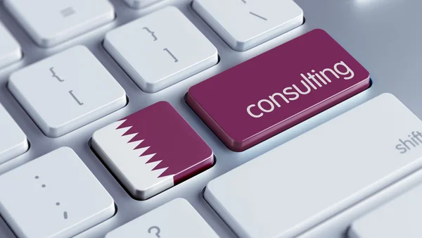 Concepto de consultoría de Qatar — Foto de Stock