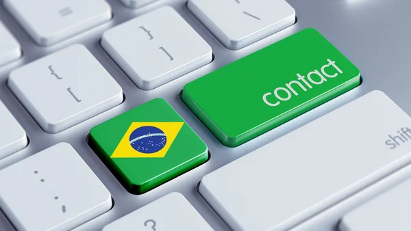Kontaktkonzept für Brasilien — Stockfoto