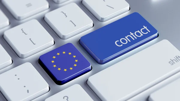 European Union Contact Concept — Stock Photo, Image