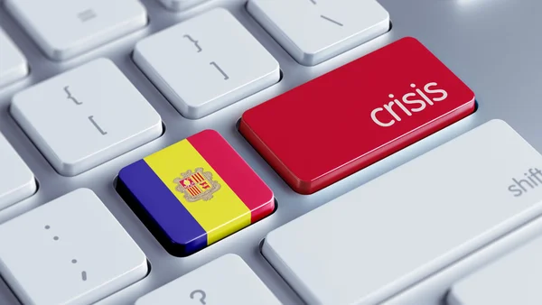 Andorra Crise Concep — Fotografia de Stock