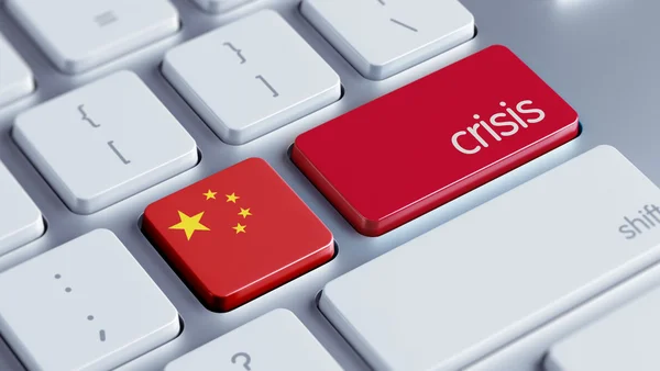 China crise Concep — Fotografia de Stock