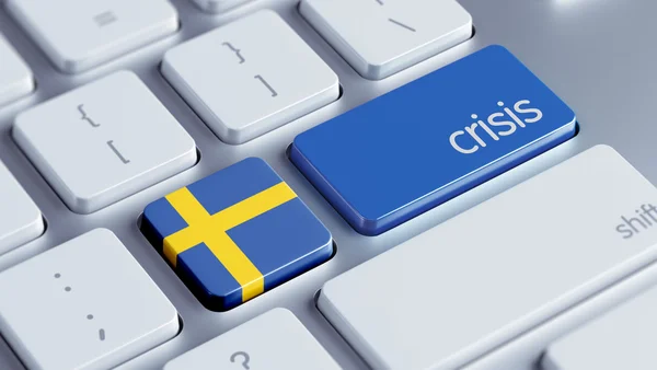 Sverige krisen begreppsmässigt — Stockfoto