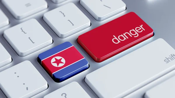 Conceito de perigo para a Coreia do Norte — Fotografia de Stock