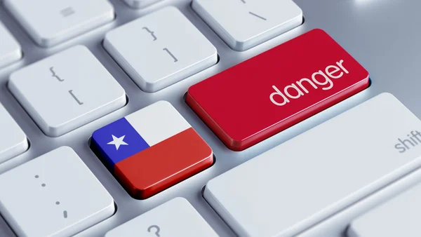 Koncepcja niebezpieczeństwo Chile — Zdjęcie stockowe