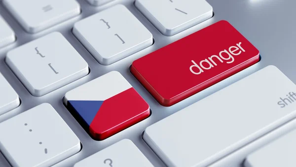 República Checa conceito de perigo — Fotografia de Stock