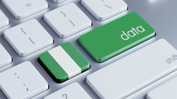 Nigeria concetto di dati — Foto Stock