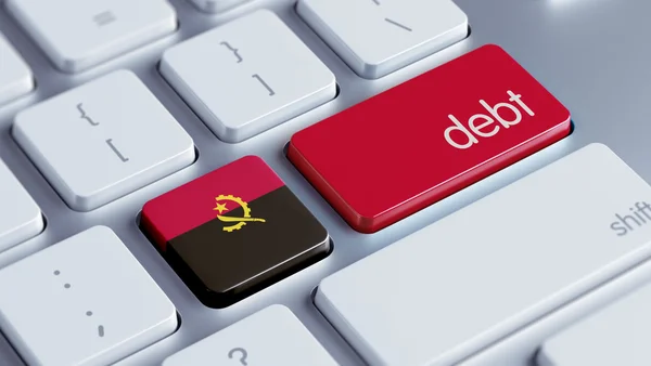 Angola Concetto di debito — Foto Stock