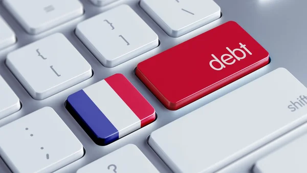 Francia Concetto di debito — Foto Stock