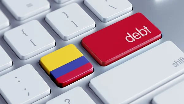 Conceito de dívida da Colômbia — Fotografia de Stock