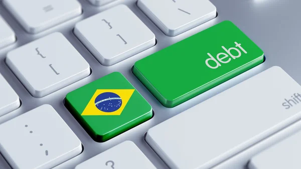 Koncept dluh Brazílie — Stock fotografie