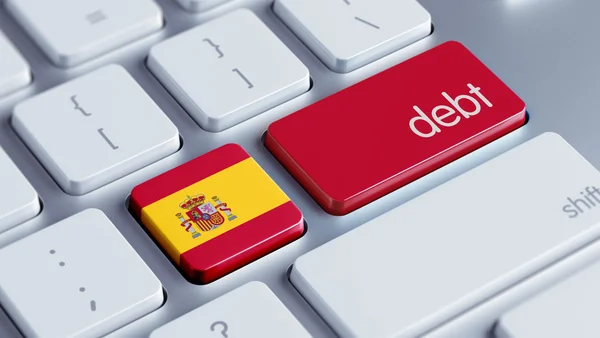 Spain Debt Concept — Stock Photo, Image