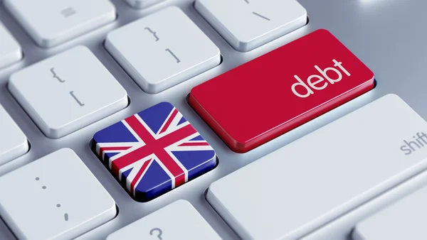 Концепция задолженности Великобритании — стоковое фото