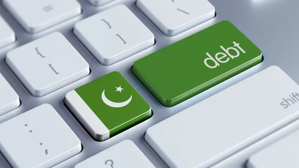 Conceito de dívida do Paquistão — Fotografia de Stock