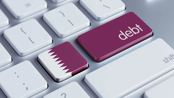 Conceito de Dívida do Catar — Fotografia de Stock