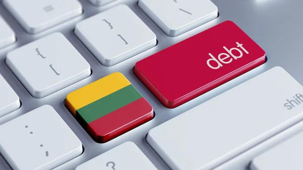 Lithuania Debt Concept — Stock Photo, Image