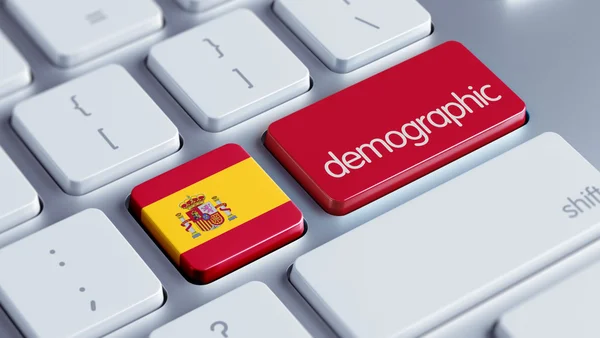 Spanien demografiska begreppsmässigt — Stockfoto