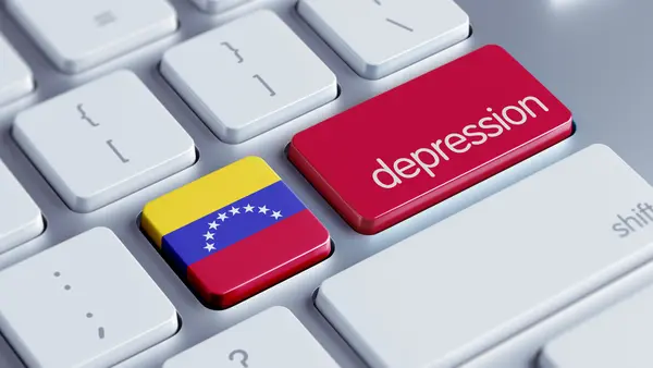 Venezuela Depresión Concep — Foto de Stock