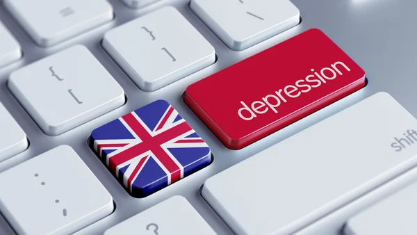 Reino Unido Depresión Concep — Foto de Stock